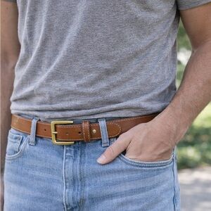 Coach Men's Brown Leather Belt